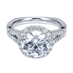 Gabriel - Drew 14 Karat Round Halo Engagement Ring ER6565W44JJ