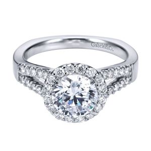 Gabriel 14 Karat Round Halo Engagement Ring ER6570W44JJ