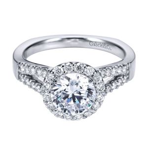 Gabriel 14 Karat Round Halo Engagement Ring ER6570W44JJ