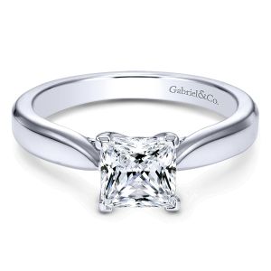 Gabriel - Jamie 14 Karat Princess Cut Solitaire Engagement Ring ER6596W4JJJ