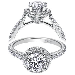 Taryn 14k White Gold Round Halo Engagement Ring TE6970W44JJ 