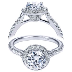 Taryn 14k White Gold Round Halo Engagement Ring TE6971W44JJ 