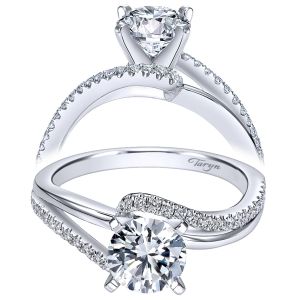 Taryn 14k White Gold Round Bypass Engagement Ring TE6974W44JJ