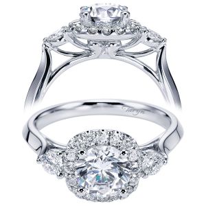 Taryn 14k White Gold Round Halo Engagement Ring TE6977W44JJ 