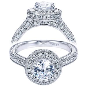 Taryn 14k White Gold Round Halo Engagement Ring TE7258W44JJ 