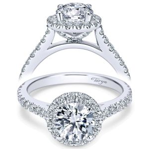 Taryn 14k White Gold Round Halo Engagement Ring TE7259W44JJ 