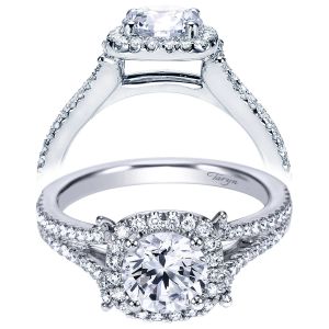 Taryn 14k White Gold Round Halo Engagement Ring TE7272W44JJ 