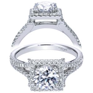 Taryn 14k White Gold Round Halo Engagement Ring TE7273W44JJ 