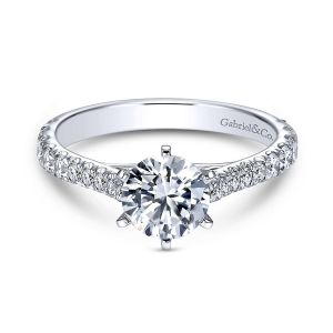 Gabriel - Casey 14 Karat Round Straight Engagement Ring ER7432W44JJ