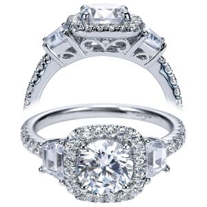 Taryn 14k White Gold Round Halo Engagement Ring TE7485W44JJ 