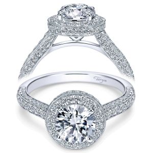 Taryn 14k White Gold Round Halo Engagement Ring TE7489W44JJ 