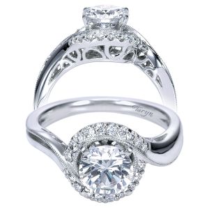 Taryn 14k White Gold Round Halo Engagement Ring TE7714W44JJ 
