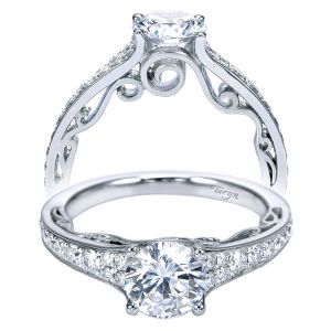 Taryn 14k White Gold Round Straight Engagement Ring TE7731W44JJ