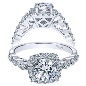 Taryn 14k White Gold Round Halo Engagement Ring TE7736W44JJ 