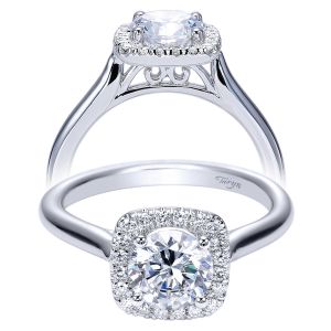 Taryn 14k White Gold Round Halo Engagement Ring TE7819W44JJ 