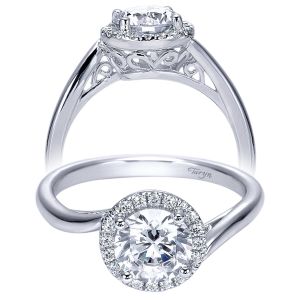 Taryn 14k White Gold Round Halo Engagement Ring TE7822W44JJ 