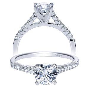 Taryn 14k White Gold Round Straight Engagement Ring TE7989W44JJ