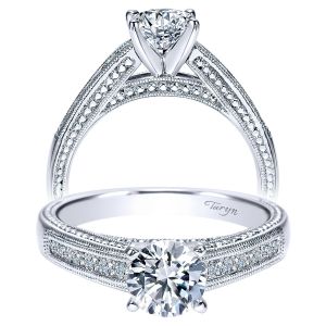 Taryn 14k White Gold Round Straight Engagement Ring TE7996W44JJ 