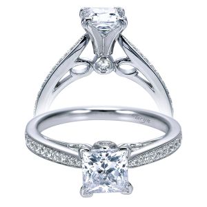 Taryn 14k White Gold Princess Cut Straight Engagement Ring TE8000W44JJ