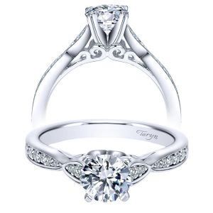 Taryn 14k White Gold Round Straight Engagement Ring TE8005W44JJ