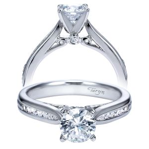 Taryn 14k White Gold Round Straight Engagement Ring TE8008W44JJ