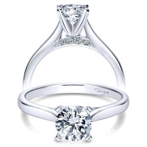 Taryn 14k White Gold Round Solitaire Engagement Ring TE8012W44JJ 
