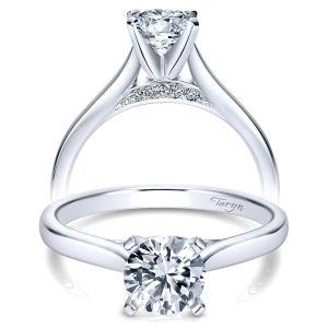 Taryn 14k White Gold Round Solitaire Engagement Ring TE8012W44JJ