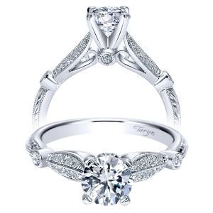 Taryn 14k White Gold Round Straight Engagement Ring TE8019W44JJ 