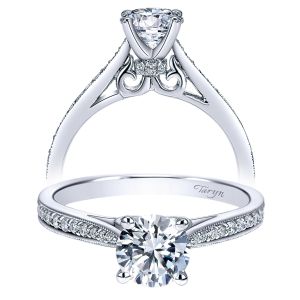 Taryn 14k White Gold Round Straight Engagement Ring TE8021W44JJ