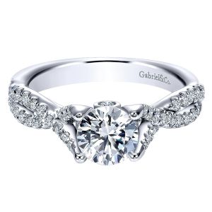 Gabriel 14 Karat Round Twisted Engagement Ring ER8039W44JJ