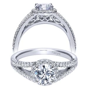 Taryn 14k White Gold Round Halo Engagement Ring TE8055W44JJ 
