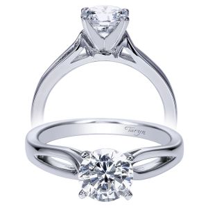 Taryn 14k White Gold Round Solitaire Engagement Ring TE8133W4JJJ 