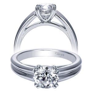 Taryn 14k White Gold Round Solitaire Engagement Ring TE8135W4JJJ