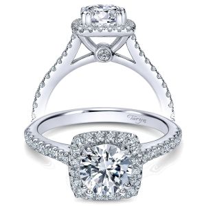 Taryn 14k White Gold Round Halo Engagement Ring TE8152W44JJ 