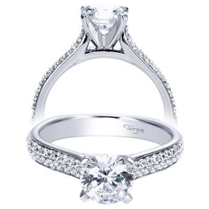 Taryn 14k White Gold Round Straight Engagement Ring TE8178W44JJ