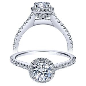 Taryn 14k White Gold Round Halo Engagement Ring TE8198W44JJ 