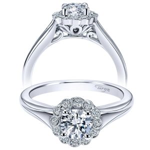 Taryn 14k White Gold Round Halo Engagement Ring TE8205W44JJ 
