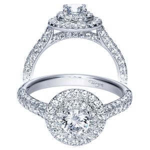 Taryn 14k White Gold Round Double Halo Engagement Ring TE8208W44JJ 