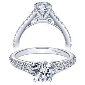 Taryn 14k White Gold Round Straight Engagement Ring TE8259W44JJ