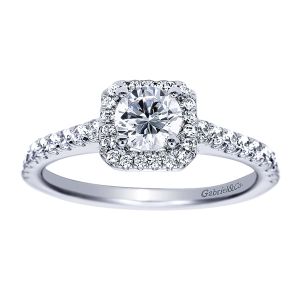 Gabriel - Margot 14 Karat Round Halo Engagement Ring ER8264W44JJ