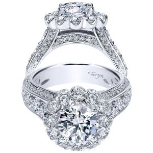 Taryn 18K White Gold Round Halo Engagement Ring TE8321W83JJ