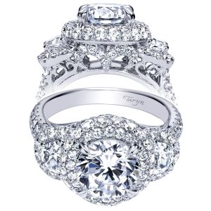 Taryn 18K White Gold Round Halo Engagement Ring TE8471W83JJ 