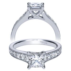 Taryn 14k White Gold Round Straight Engagement Ring TE8610W44JJ