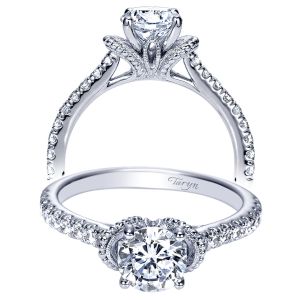 Taryn 14k White Gold Round Straight Engagement Ring TE8611W44JJ 