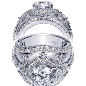 Taryn 18K White Gold Round Halo Engagement Ring TE8755W83JJ 