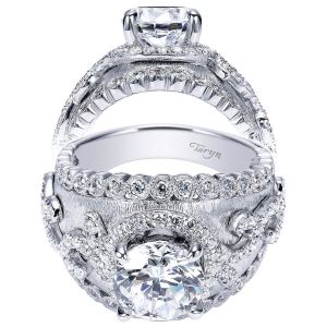 Taryn 18K White Gold Round Halo Engagement Ring TE8762W83JJ 