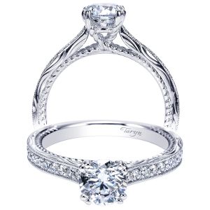 Taryn 14k White Gold Round Straight Engagement Ring TE8818W44JJ