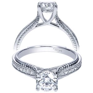 Taryn 14k White Gold Round Straight Engagement Ring TE8824W44JJ