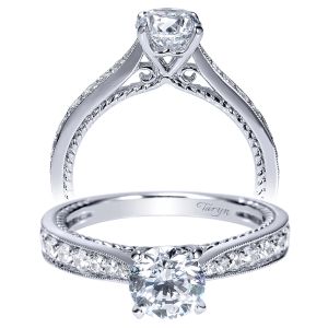 Taryn 14k White Gold Round Straight Engagement Ring TE8826W44JJ 
