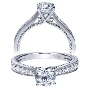 Taryn 14k White Gold Round Straight Engagement Ring TE8826W44JJ 